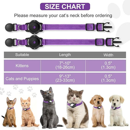 Luminous AirTag Cat Collar Breakaway, OUCWLTAG GPS Cat Collar - Image 6