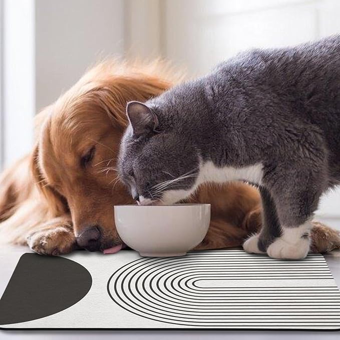 Dog Food Mats for Floors Waterproof, Cat Water Bowl Mats Pet Feeding Absorbent - Image 7