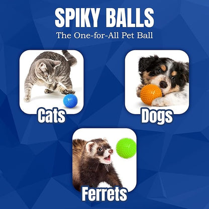 Meric CoCoo 3-Pack Squeaky Dog & Ferret Ball Toys, Massage Teeth and Gums - Image 5