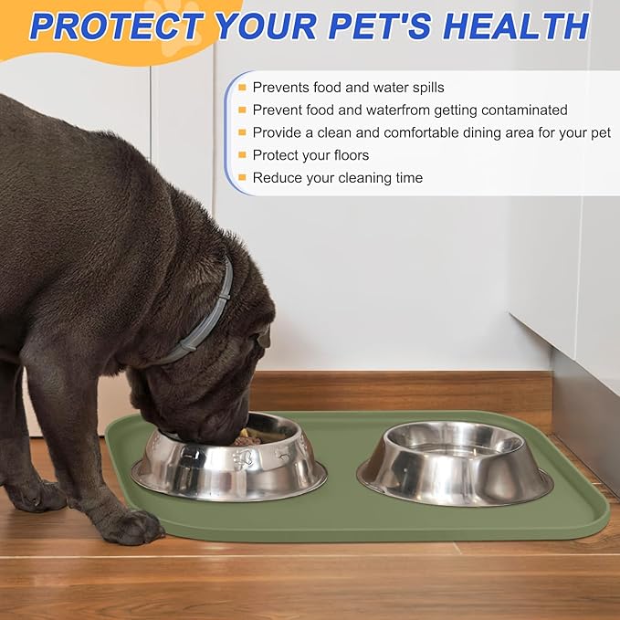 Silicone Pet Feeding Mat with Raised Edge - Image 5