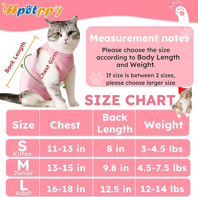 Cat Recovery Suit After Surgery, Breathable Cat Surgery Recovery Suit - Image 2