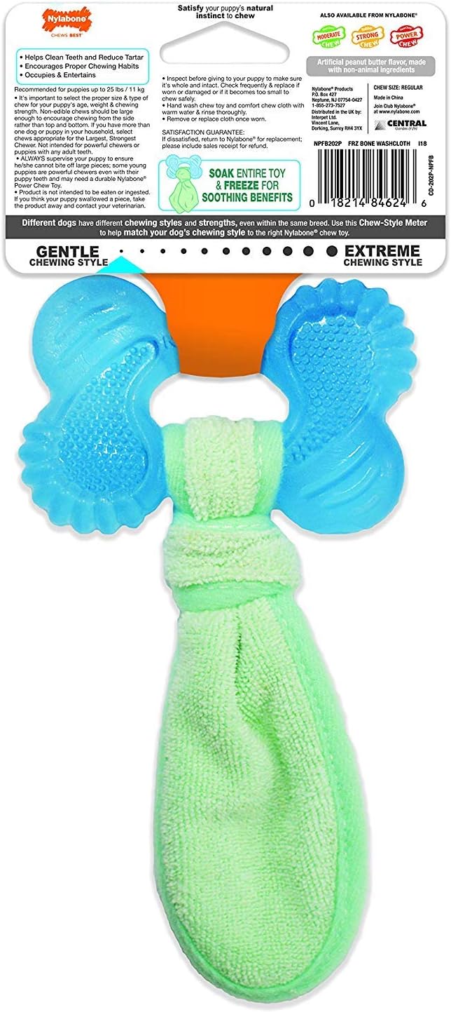 Nylabone 3 Pack of Chill 'n Chew Puppy Teething Toys, Allergen-Free Peanut - Image 2