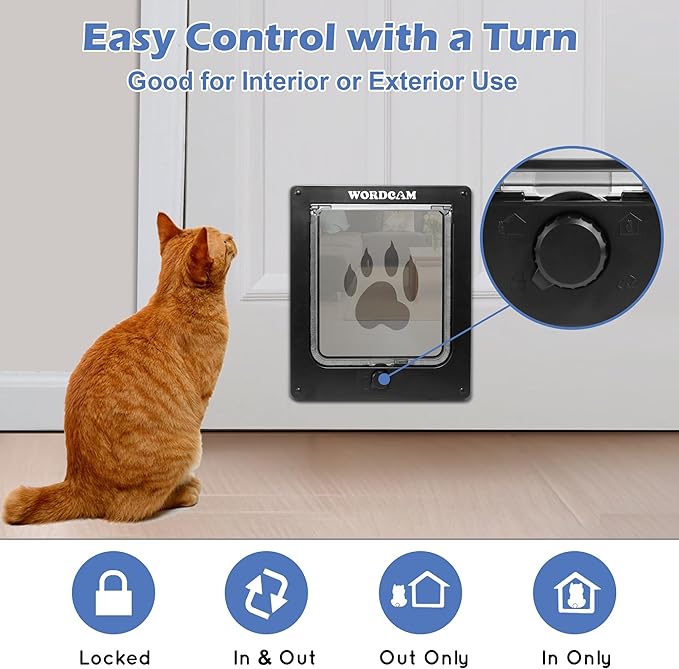 Wordcam Large Cat Door, Robust Cat Door - Image 2