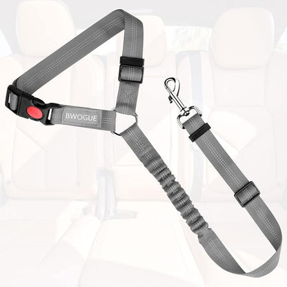 BWOGUE Pet Dog Cat Seat Belts, Car Headrest Restraint Adjustable Safety Leads - Image 2