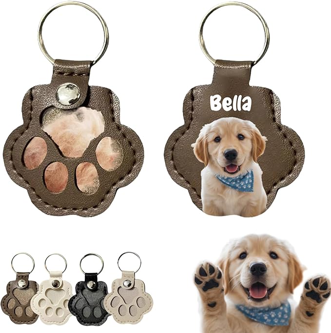 Personalized Dog Hair Keychain Pet Fur Keepsake Pet Memorial Cute Storage by Unknown