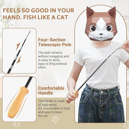 ROSAUI Cat Teaser Wand Toys, Interactive Bird Toy - Image 4