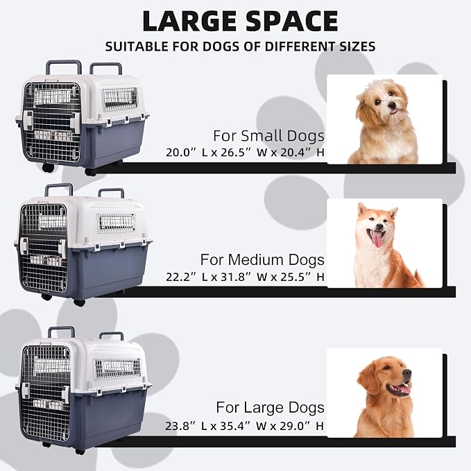 Elevon Plastic Kennels, Plastic Dog Crate, Airline Approved Pet Carrier - Image 7