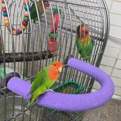 2Pcs 7.9Inch Purple U Shape Rough-surfaced Sands Stick Bird Perches Bird Cage - Image 5