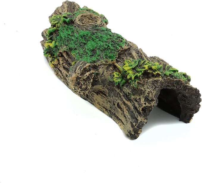 JIH Aquarium Decorations Resin Hollow Tree Trunk Ornament, Bettas House Cave - Image 7