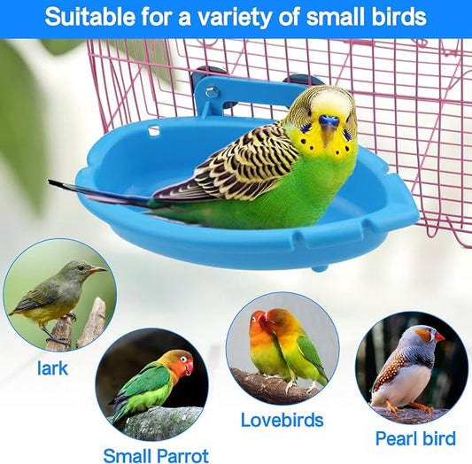 Mygeromon Bird Bath for Cage-Small Tub Bowl for Hang Inside Cage Birdbath - Image 2