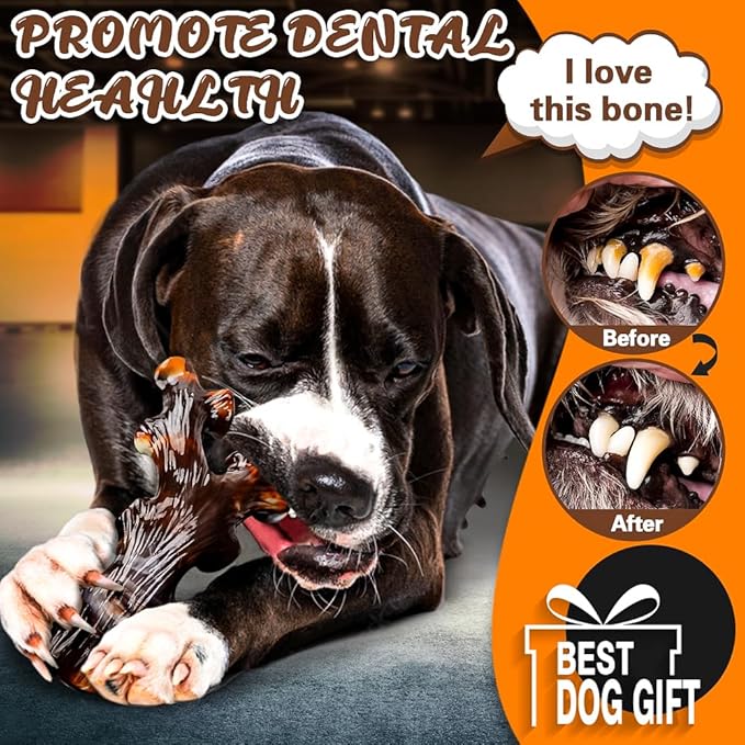 Dog Chew Toys for Aggressive Chewers 4 Pack, Indestructible Dog Toys, Bacon - Image 5