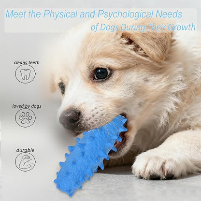 2 Pack Dog Toys for Aggressive Chewers, Tough Puppy Chew Toys Teething Bone for - Image 2