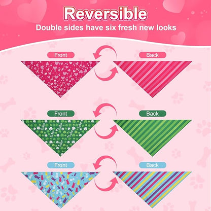 Valentines Dog Bandana St Patricks Day and Easter Dog Bandana XLarge 3PCS - Image 7