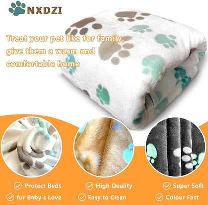 Dog Blankets for Large Dogs, Soft Fluffy Flannel Pet Blanket Mat Cover for Bed - Image 2