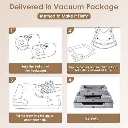 EHEYCIGA Orthopedic Dog Beds for Large Dogs, Waterproof Memory Foam Large Dog - Image 7