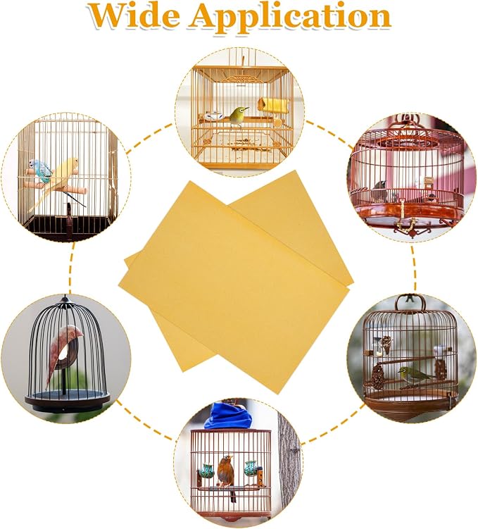 50 Pcs Gravel Liner Paper for Bird Cage, Easy Clean Pet Grinding Sandpaper for - Image 5