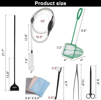 7 Pieces Fish Tank Vacuum Gravel Cleaner Kit - Image 2