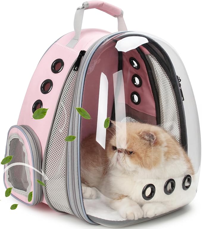 Lollimeow Cat Carrier Backpack, Expandable Bubble Pet Carrier by Lollimeow