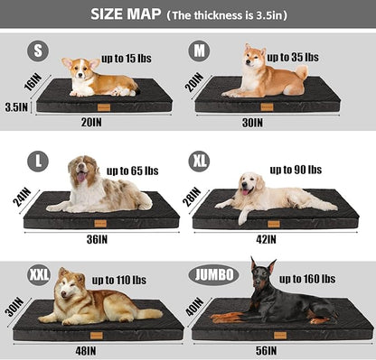 Patas Lague Orthopedic XL Dog Bed Large Sized Dog 42''X28'', Soft Waterproof - Image 5