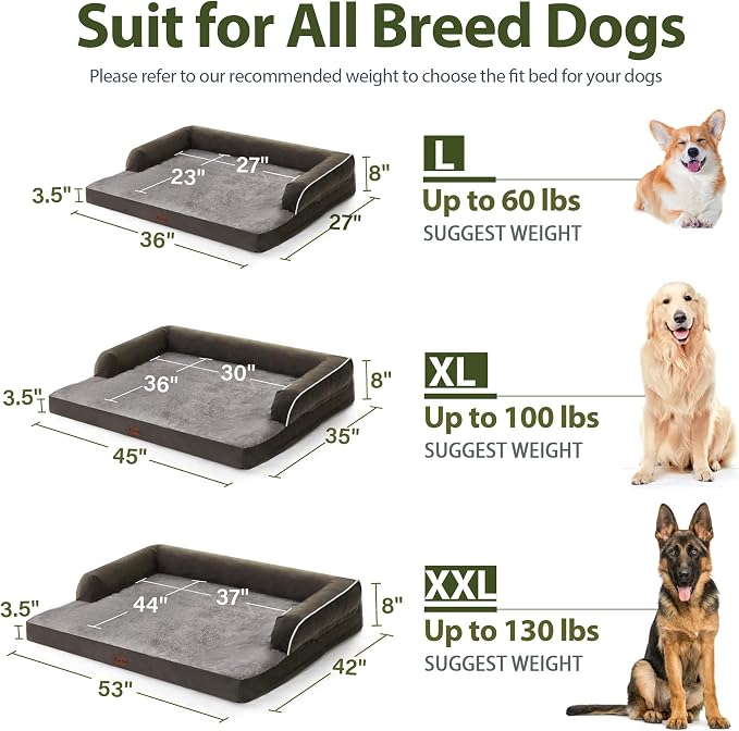 Orthopedic XXL Dog Beds, Waterproof Egg Crate Foam Big Pet Bed - Image 6