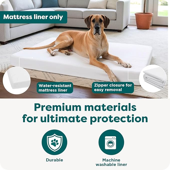 Furhaven Dog Bed Liner Water-Resistant Foam Mattress Protector Cover - Image 5
