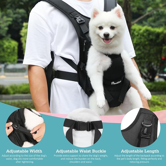 Pawaboo Pet Dog Front Carrier Backpacks, Legs Out Pet Carrier Backpack - Image 4
