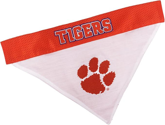 Pets First Collegiate Pet Accessories, Reversible Bandana, Clemson Tigers by PETSFIRST