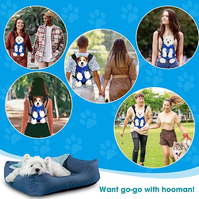 Dog Backpack Carrier, Thick Straps & Cushion, Pet Sling Front Backpacks - Image 9