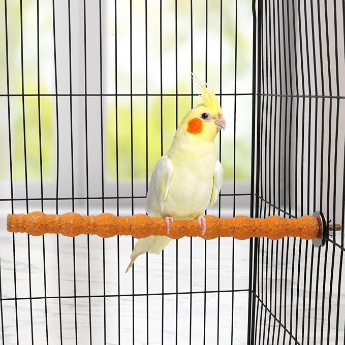 Hypeety Wood Perch Stand Paw Grinding Stick Toy Colorful Pet Bird Cage Stand - Image 5