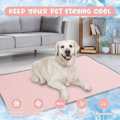 Summer Dog Cooling Mat Washable Ice Silk Self Cool Pad - Image 2