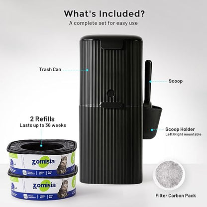 Cat Litter Trash Can for Odor Control, Hands-Free Patent Structure Litter - Image 2