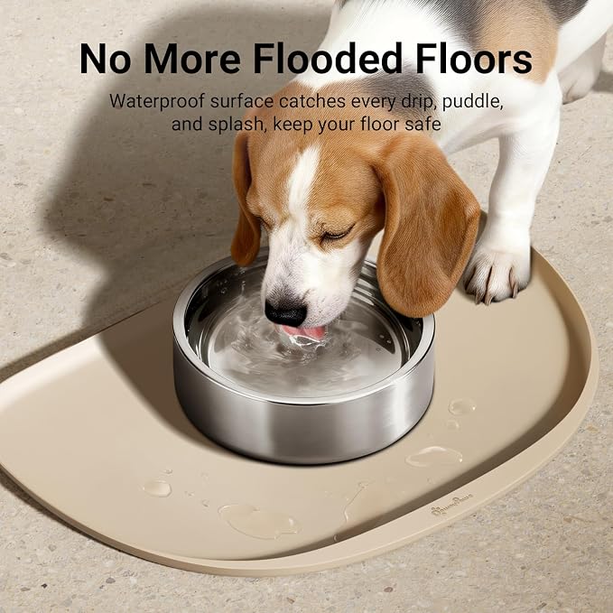 DownyPaws Dog Food Mats for Floors Waterproof, BPA Free Silicone Dog Bowl Mat - Image 3