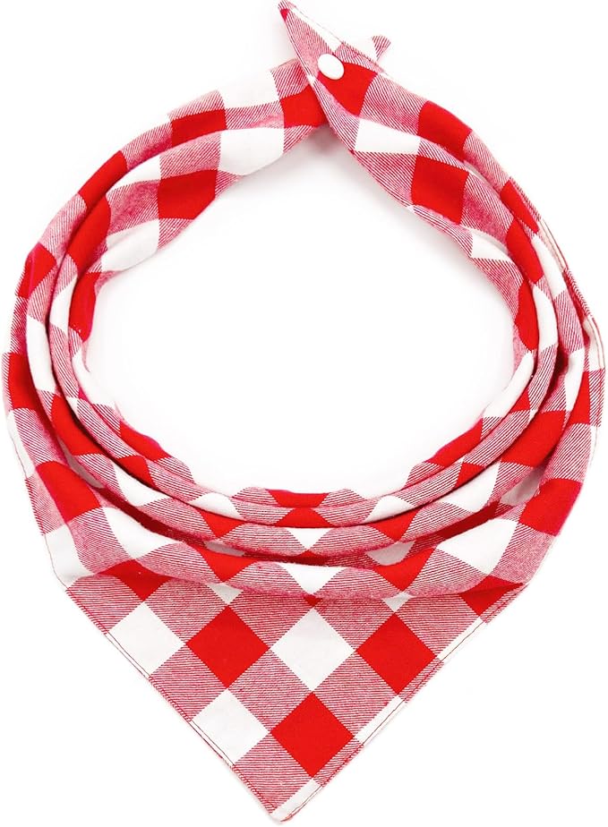 Christmas Plaid Dog Bandana by ZIRVYIR