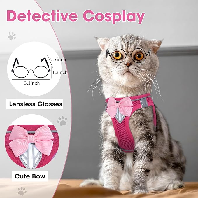 Cat Vest Harness and Leash Set for Walking Escape Proof, Adjustable Kitten - Image 8