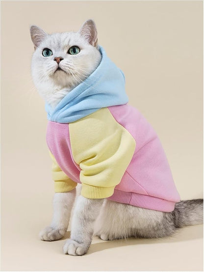 QWINEE Basic Dog Hoodie Sweatshirt Puppy Sweater Warm Cat Costumes Pet Clothes - Image 2