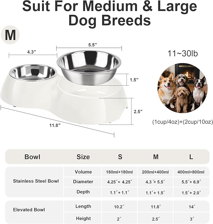 Double Dog Bowls Set – Non-Slip Pet Food & Water Dishes - Image 2