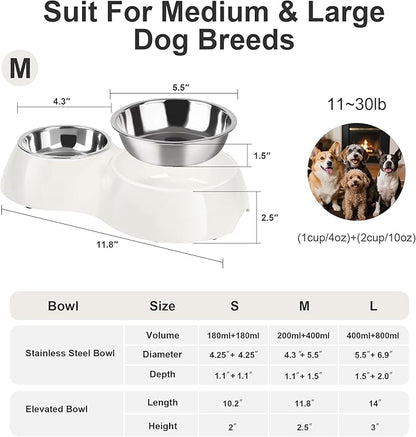 Double Dog Bowls Set – Non-Slip Pet Food & Water Dishes - Image 2