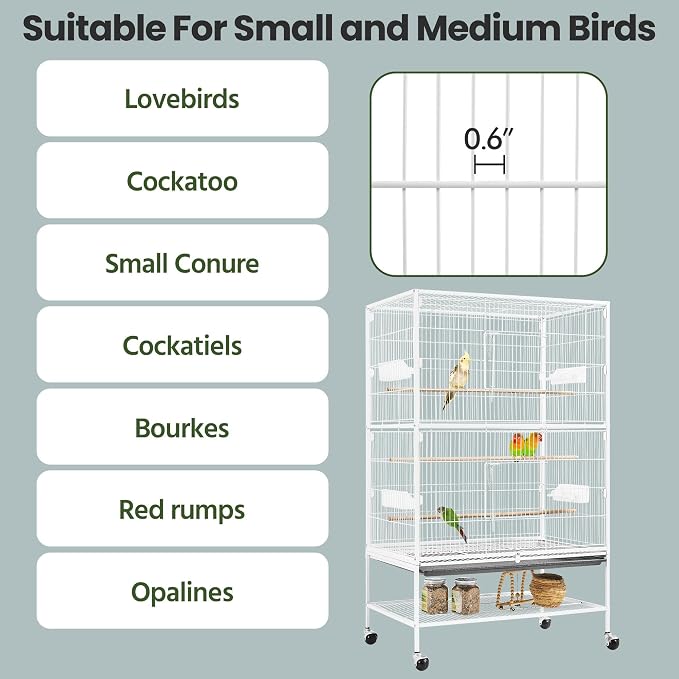 Yaheetech 52inch Bird Cage Extra Large Parakeet Parrot Cage - Image 8
