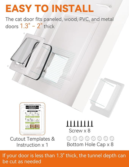 LIBBEPET Cat Door Interior Door, Indoor Cat Doors, Medium Pet Doors - Image 6