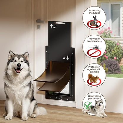 XL Dog Door for Door, Never Rust Plastic Extra Large Doggy Door for Interior - Image 4