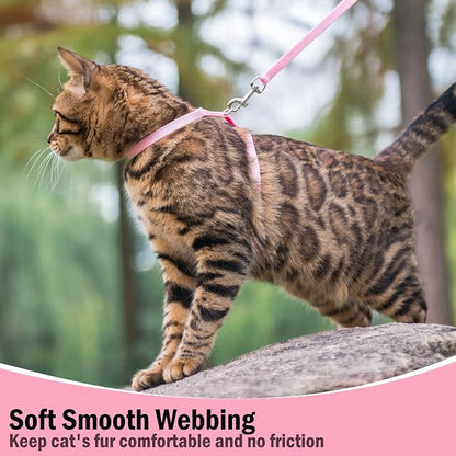 PUPTECK Adjustable Cat Harness and Leash Set Escape Proof Kitten Strap Collar - Image 8