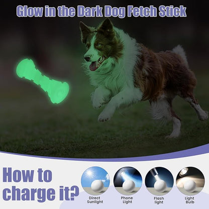 Glow in The Dark Dog Chew Toy, Rubber Dog Toys to Keep Them Busy, Interactive - Image 7