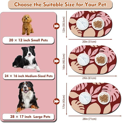Cat Food Mat 24''x16'', Absorbent Cat Mats - Image 4
