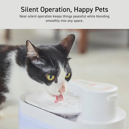 ELECOM Silent Cordless Automatic Pet Water Fountain, 2.5L Capacity, Motion - Image 5