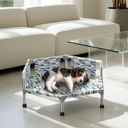 Elevated Dog Bed with Guardrail, Cooling Outdoor Pet Cot with 3-Sided - Image 6
