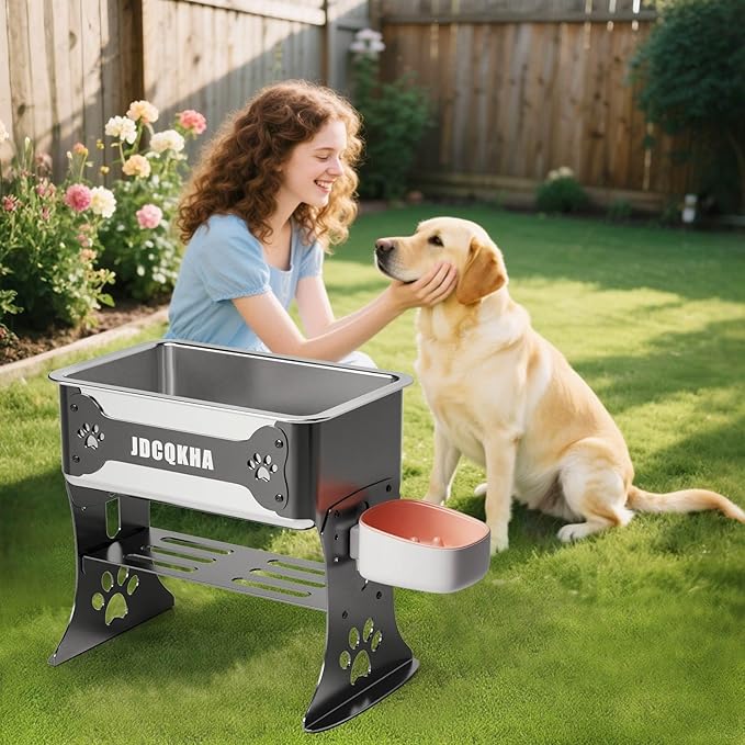 3 Gallon Elevated Large Dog Water Bowl, 3 Height Adjustable Stainless Steel - Image 7