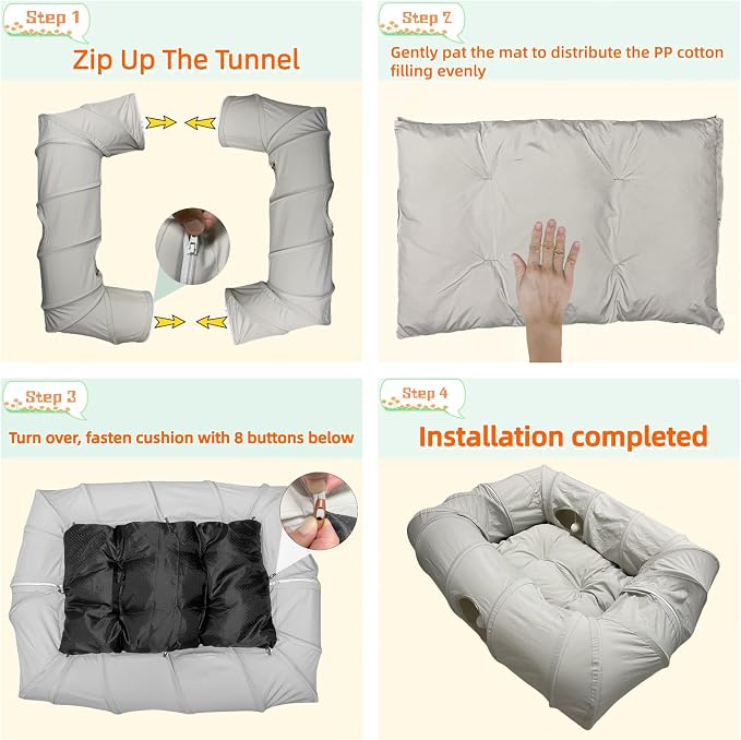 XxingSheep 4 Ways Shuttled XL Cat Tunnel Bed - Image 6