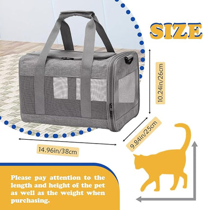 Pet Carrier Bag for Cats, Cat Soft-Sided Carriers Collapsible Ventilated - Image 2
