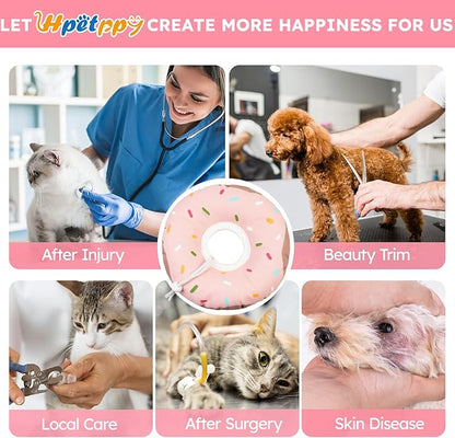 Cat Cone Collar Soft, Waterproof Cat Recovery Collars Spay Cones to Stop - Image 4