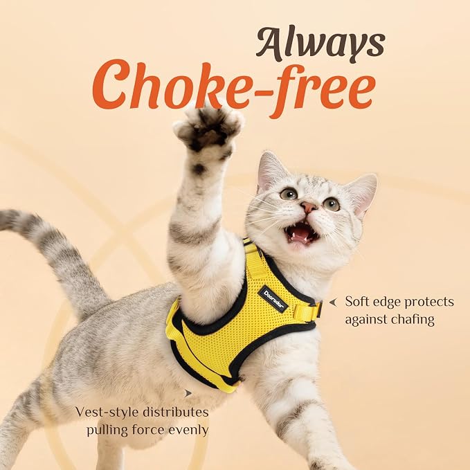 Dooradar Cat Harness and Leash Set, Escape Proof Safe Adjustable Kitten Vest - Image 2